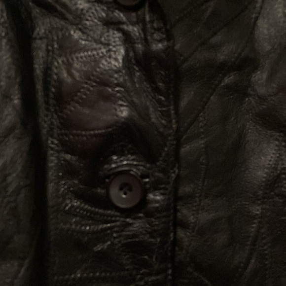 Patchwork black, leather jacket| L - Picture 3 of 8